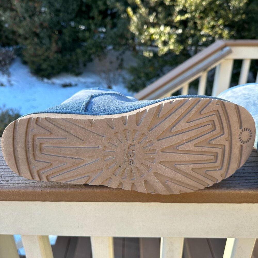 UGG Classic Short 5825 Blue Suede Round Toe Pull On Snow Boots Women Sz 11 - Picture 12 of 16